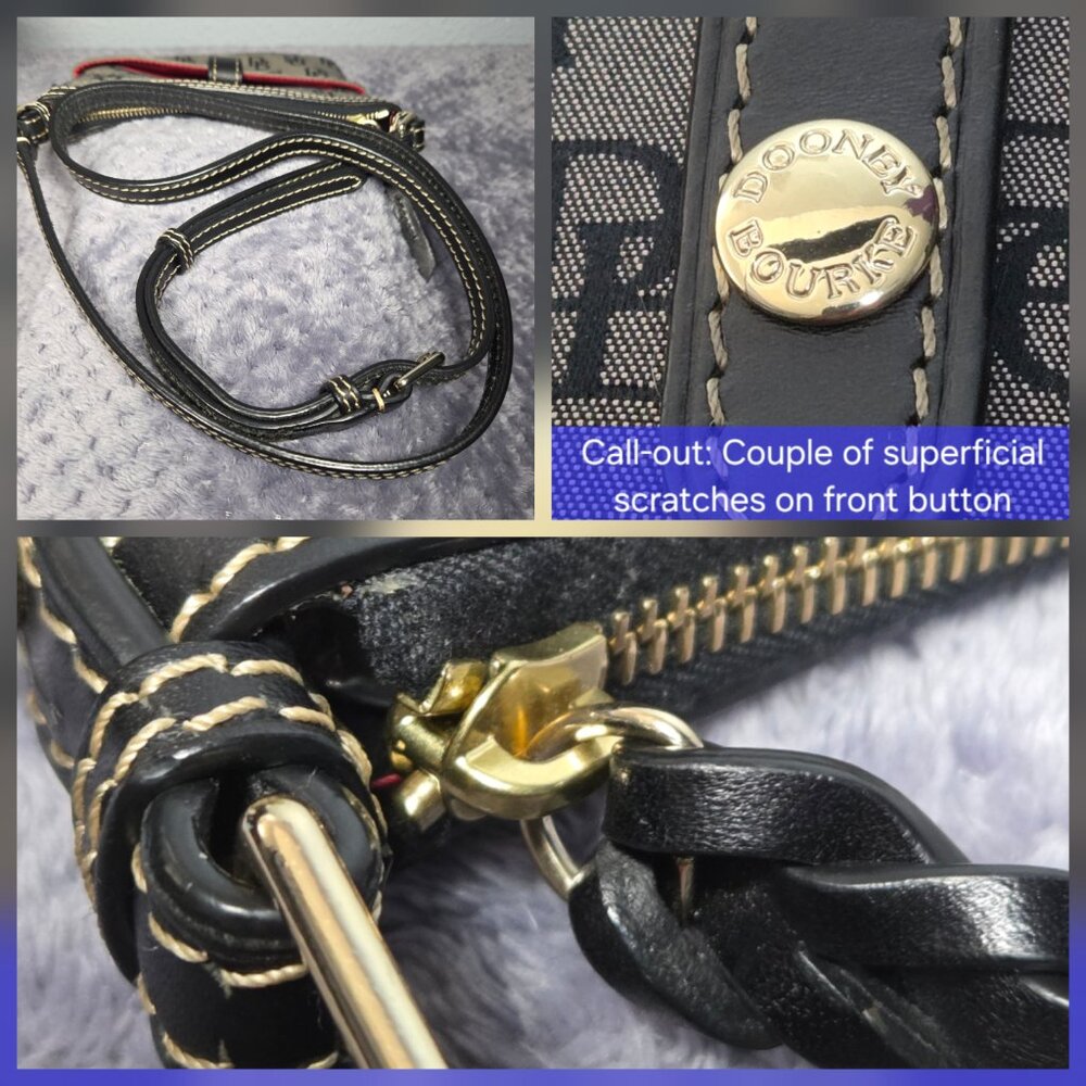 Dooney & Bourke Signature Db Monogram Canvas Cros… - image 8